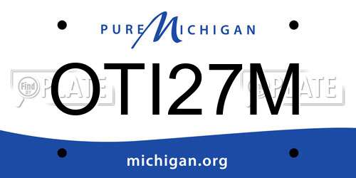 OTI27M Michigan License Plate