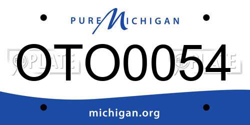 OTO0054 Michigan License Plate