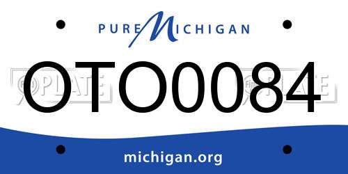 OTO0084 Michigan License Plate