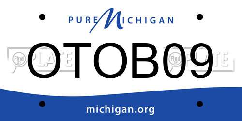 OTOB09 Michigan License Plate