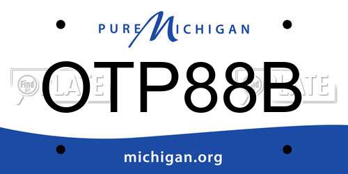 OTP88B Michigan License Plate