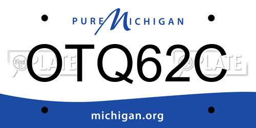 OTQ62C Michigan License Plate