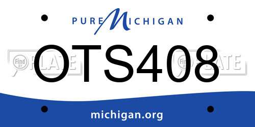 OTS408 Michigan License Plate