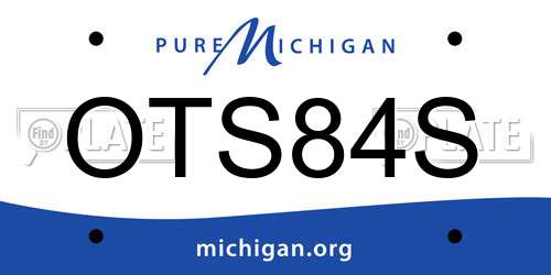 OTS84S Michigan License Plate