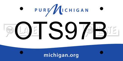 OTS97B Michigan License Plate