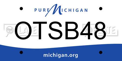 OTSB48 Michigan License Plate