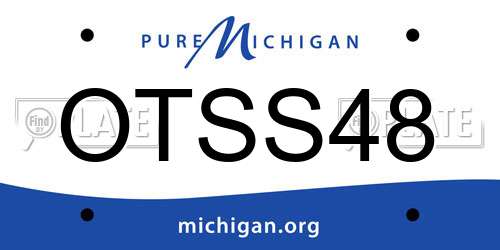 OTSS48 Michigan License Plate