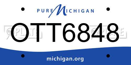 OTT6848 Michigan License Plate
