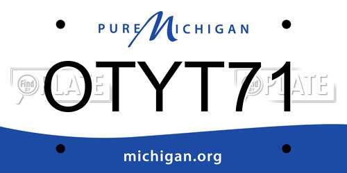 OTYT71 Michigan License Plate