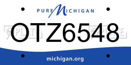 OTZ6548 Michigan License Plate