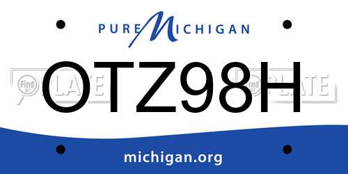 OTZ98H Michigan License Plate