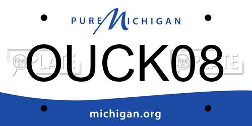 OUCK08 Michigan License Plate
