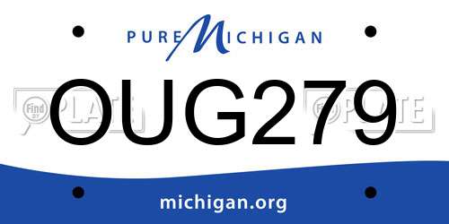 OUG279 Michigan License Plate