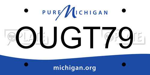 OUGT79 Michigan License Plate