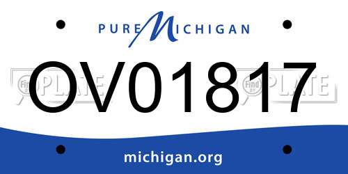 OV01817 Michigan License Plate