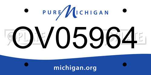 OV05964 Michigan License Plate