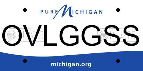 OVLGGSS Michigan License Plate
