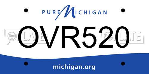 OVR520 Michigan License Plate