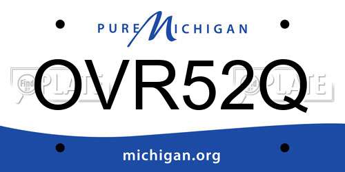 OVR52Q Michigan License Plate