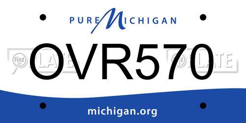 OVR570 Michigan License Plate