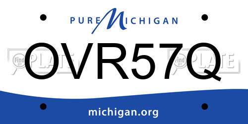 OVR57Q Michigan License Plate