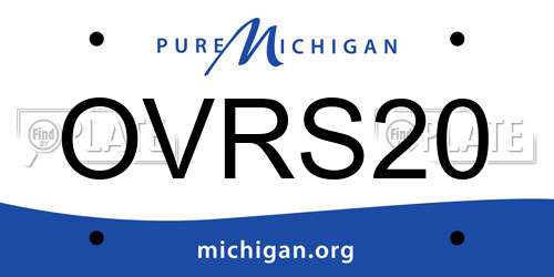 OVRS20 Michigan License Plate