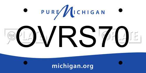 OVRS70 Michigan License Plate