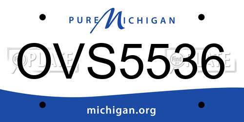 OVS5536 Michigan License Plate
