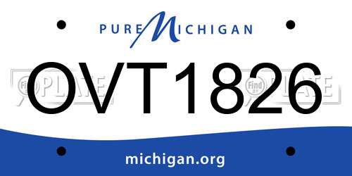 OVT1826 Michigan License Plate