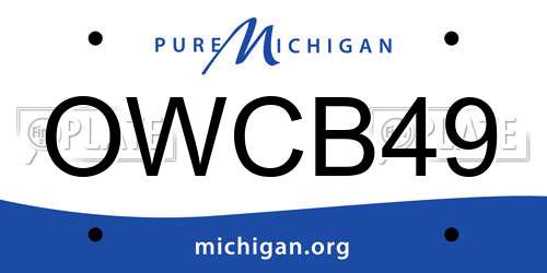 OWCB49 Michigan License Plate