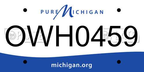OWH0459 Michigan License Plate