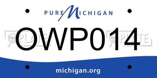 OWP014 Michigan License Plate