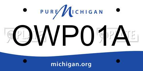 OWP01A Michigan License Plate
