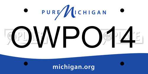 OWPO14 Michigan License Plate