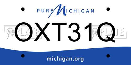 OXT31Q Michigan License Plate