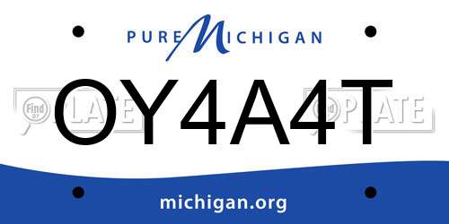 OY4A4T Michigan License Plate