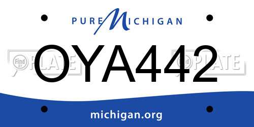 OYA442 Michigan License Plate