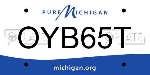 OYB65T Michigan License Plate