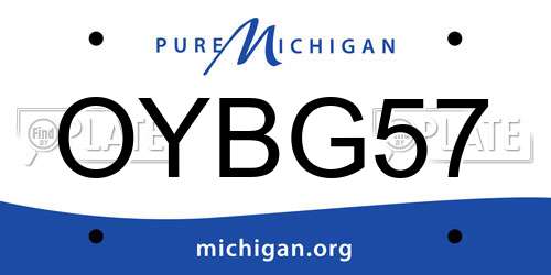 OYBG57 Michigan License Plate