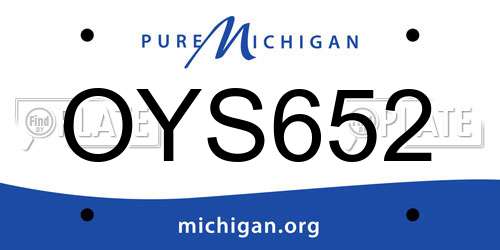 OYS652 Michigan License Plate