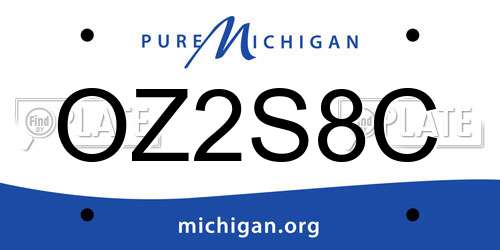 OZ2S8C Michigan License Plate