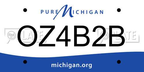 OZ4B2B Michigan License Plate