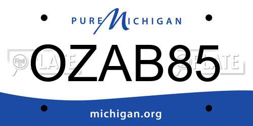 OZAB85 Michigan License Plate