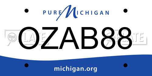 OZAB88 Michigan License Plate