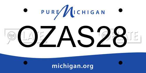 OZAS28 Michigan License Plate