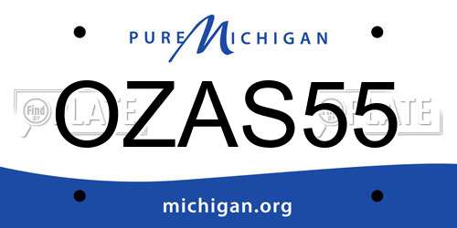 OZAS55 Michigan License Plate