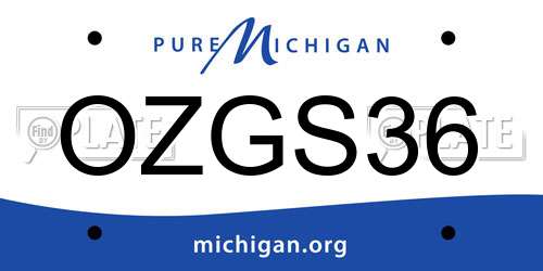 OZGS36 Michigan License Plate