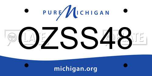 OZSS48 Michigan License Plate
