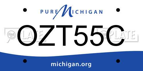 OZT55C Michigan License Plate