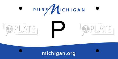 P Michigan License Plate
